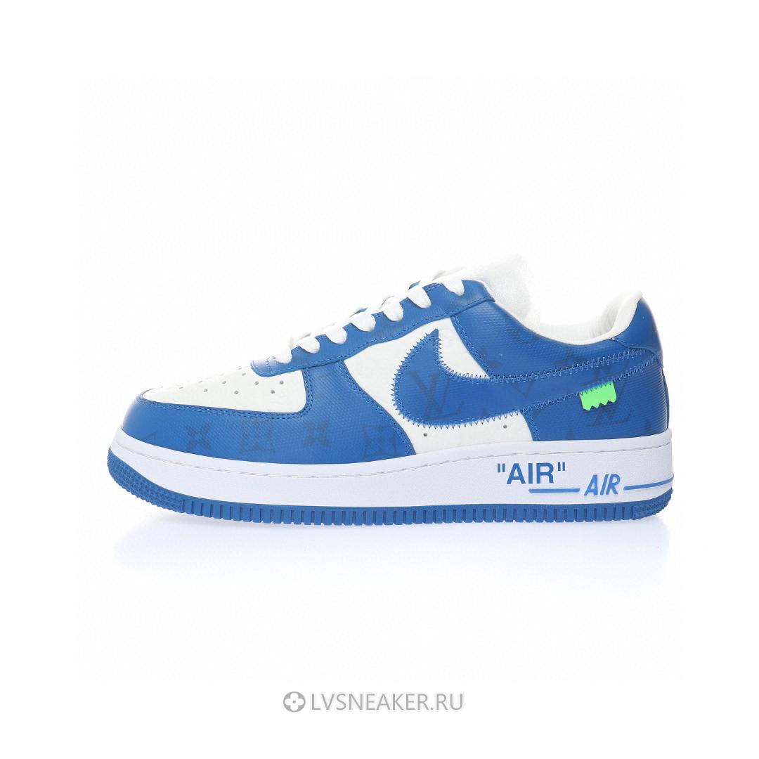 Louis Vuitton LV x Nike Air Force 1 Low By Virgil Abloh "White Team Royal" 1A9VAS Sneakers