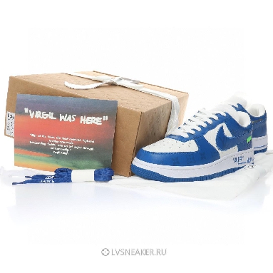 Louis Vuitton LV x Nike Air Force 1 Low By Virgil Abloh "White Team Royal" 1A9VAS Sneakers