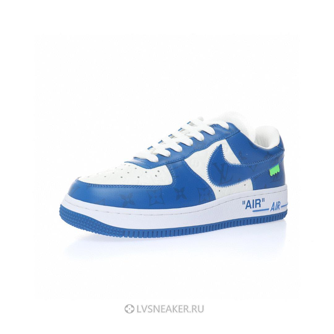 Louis Vuitton LV x Nike Air Force 1 Low By Virgil Abloh "White Team Royal" 1A9VAS Sneakers