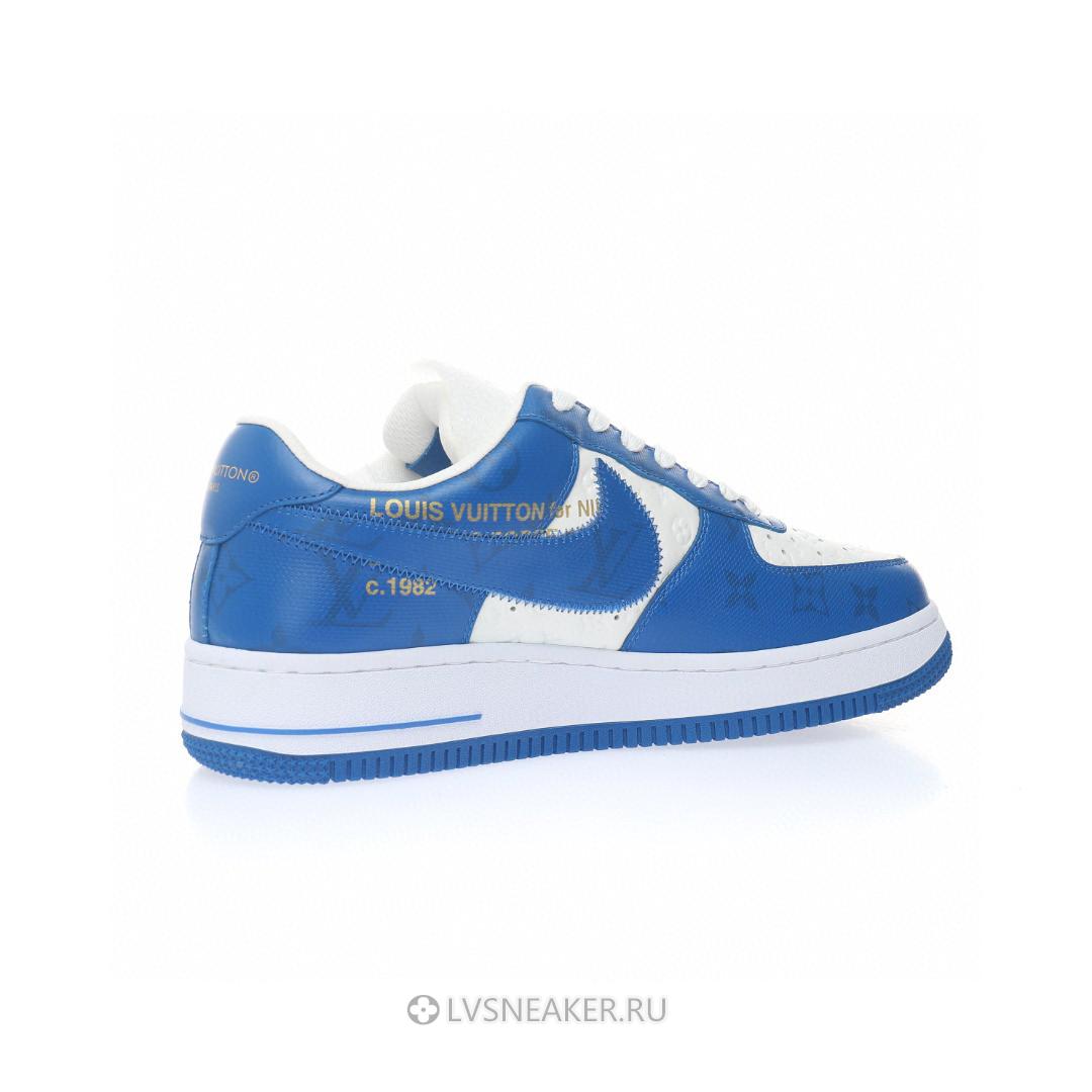 Louis Vuitton LV x Nike Air Force 1 Low By Virgil Abloh "White Team Royal" 1A9VAS Sneakers