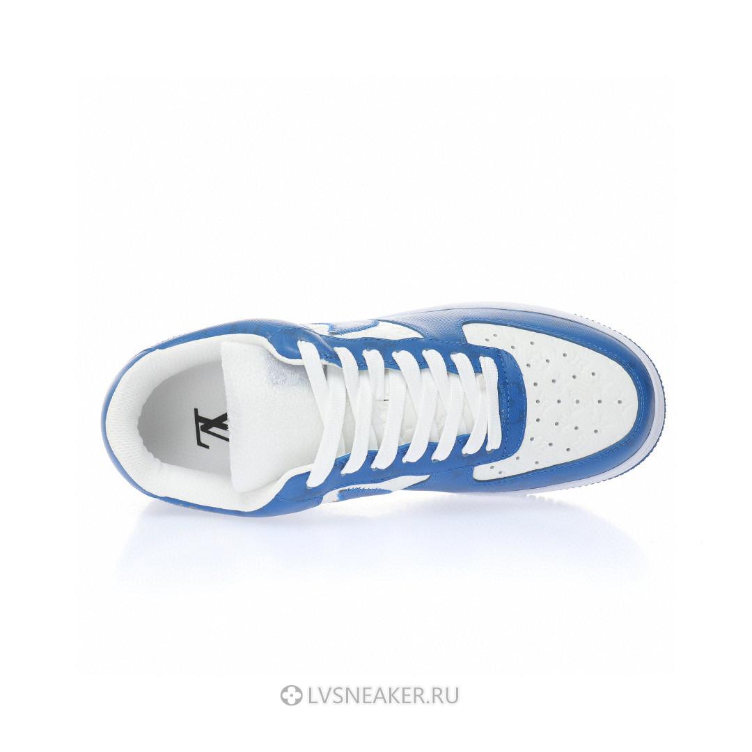 Louis Vuitton LV x Nike Air Force 1 Low By Virgil Abloh "White Team Royal" 1A9VAS Sneakers