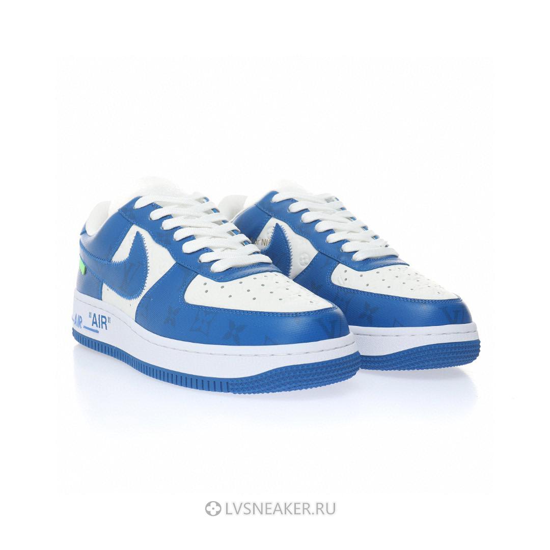 Louis Vuitton LV x Nike Air Force 1 Low By Virgil Abloh "White Team Royal" 1A9VAS Sneakers