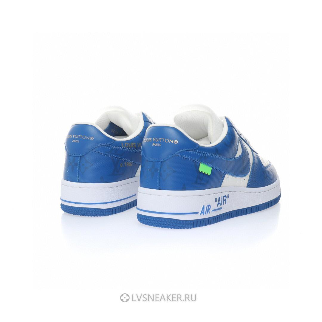 Louis Vuitton LV x Nike Air Force 1 Low By Virgil Abloh "White Team Royal" 1A9VAS Sneakers