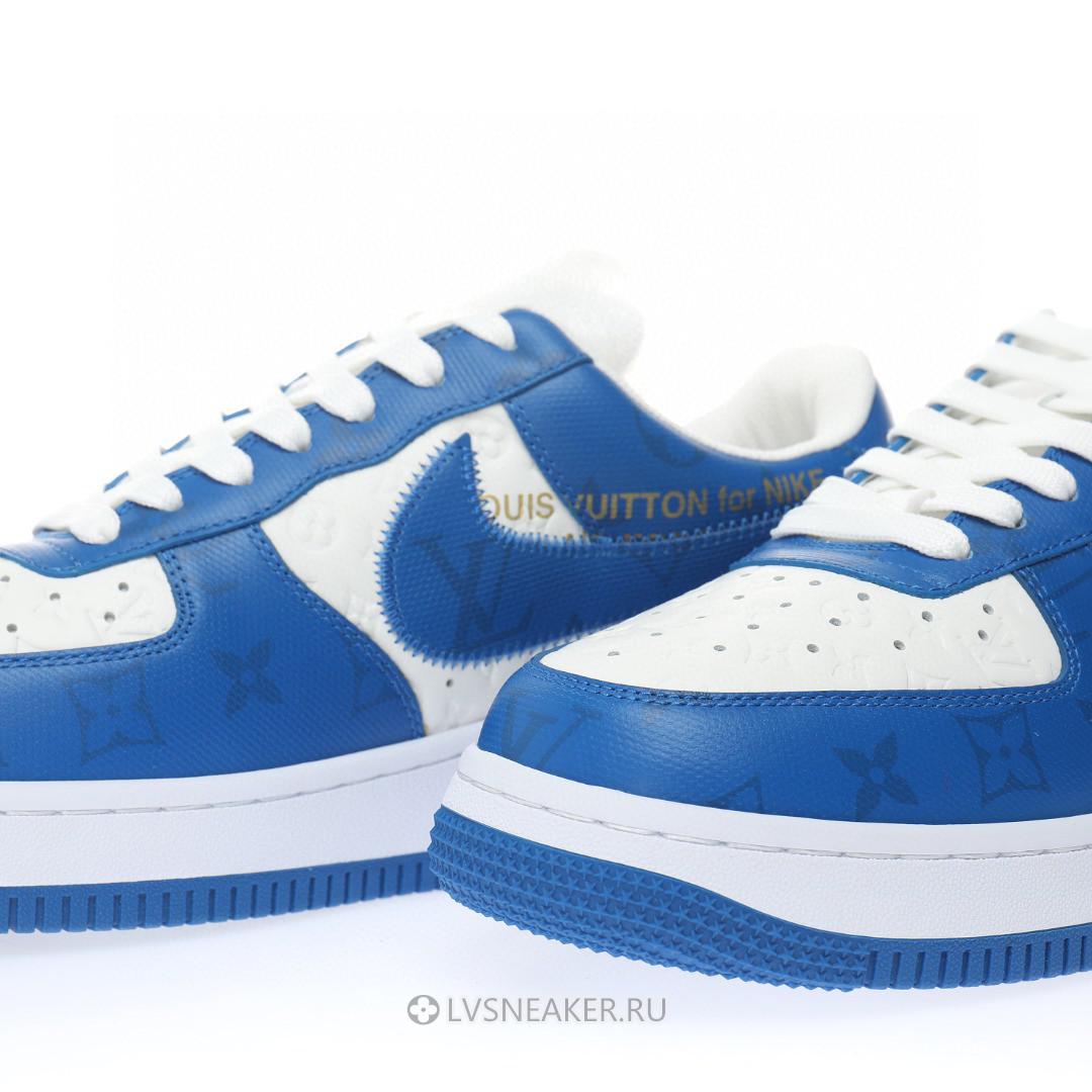 Louis Vuitton LV x Nike Air Force 1 Low By Virgil Abloh "White Team Royal" 1A9VAS Sneakers