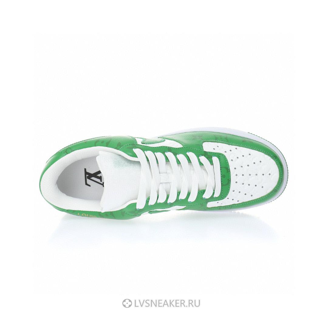 Louis Vuitton LV x Nike Air Force 1 Low By Virgil Abloh "White Gym Green" 1A9V9U Sneakers