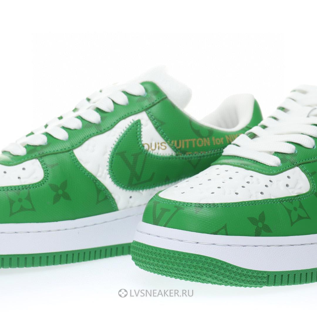 Louis Vuitton LV x Nike Air Force 1 Low By Virgil Abloh "White Gym Green" 1A9V9U Sneakers
