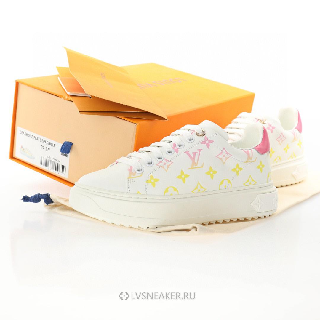 Louis Vuitton LV Time Out "White with Orange Ombre Monogram" 1A8SZG Sneakers