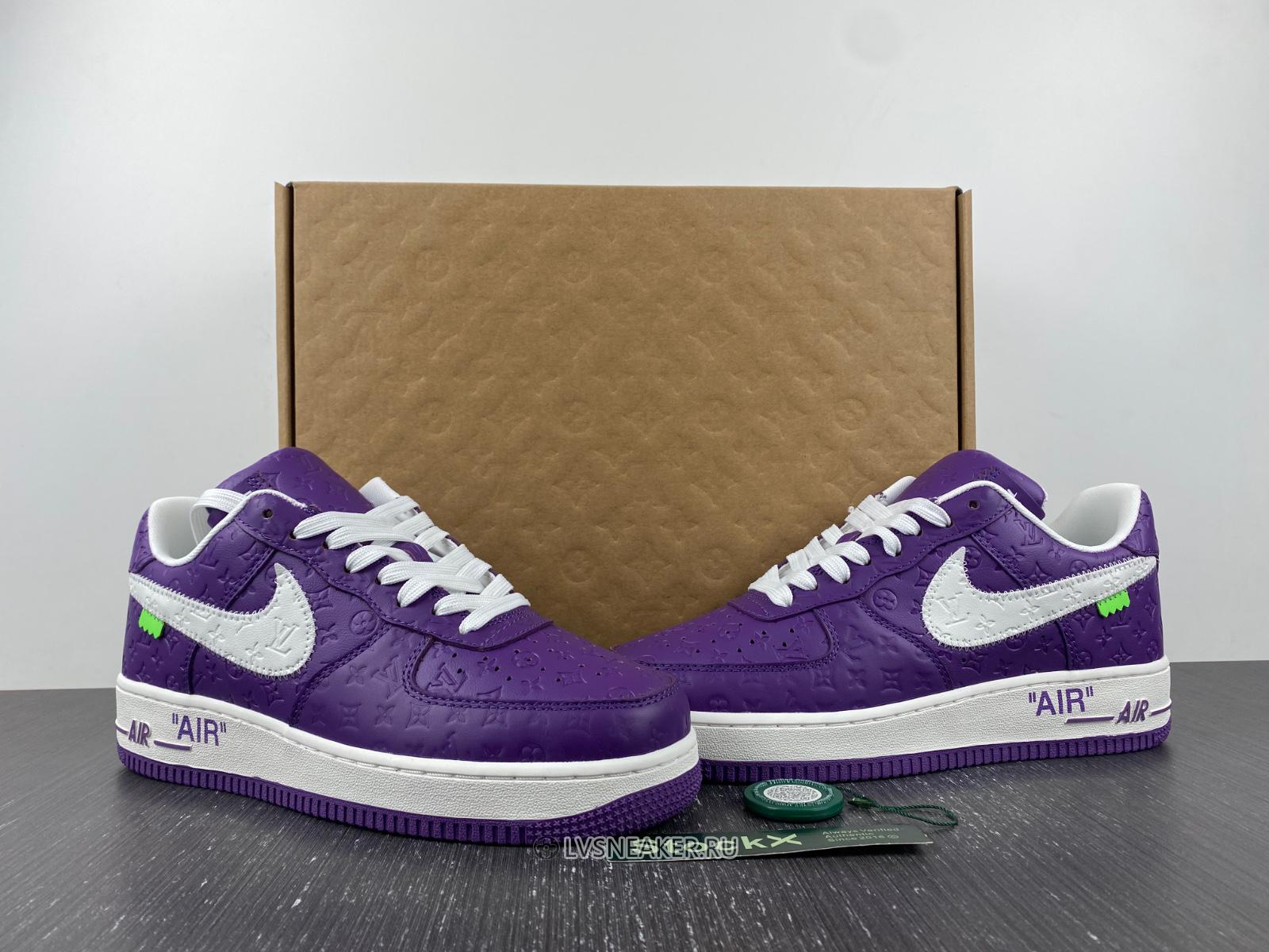 Louis Vuitton LV x Nike Air Force 1 Low "Purple White" Friends & Family 1A9V-PE53 Sneakers
