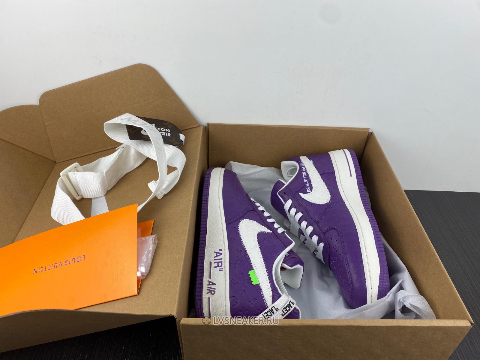 Louis Vuitton LV x Nike Air Force 1 Low "Purple White" Friends & Family 1A9V-PE53 Sneakers