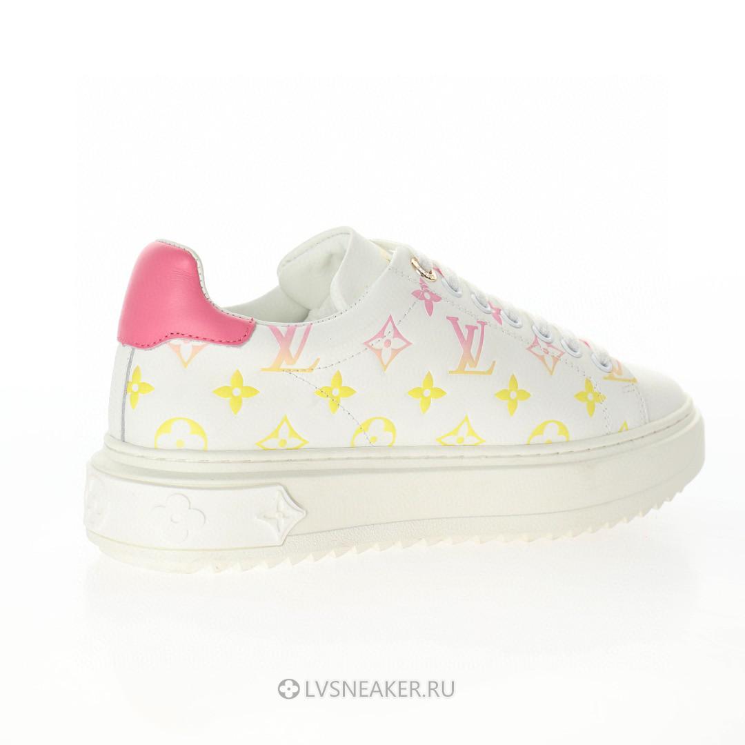 Louis Vuitton LV Time Out "White with Orange Ombre Monogram" 1A8SZG Sneakers