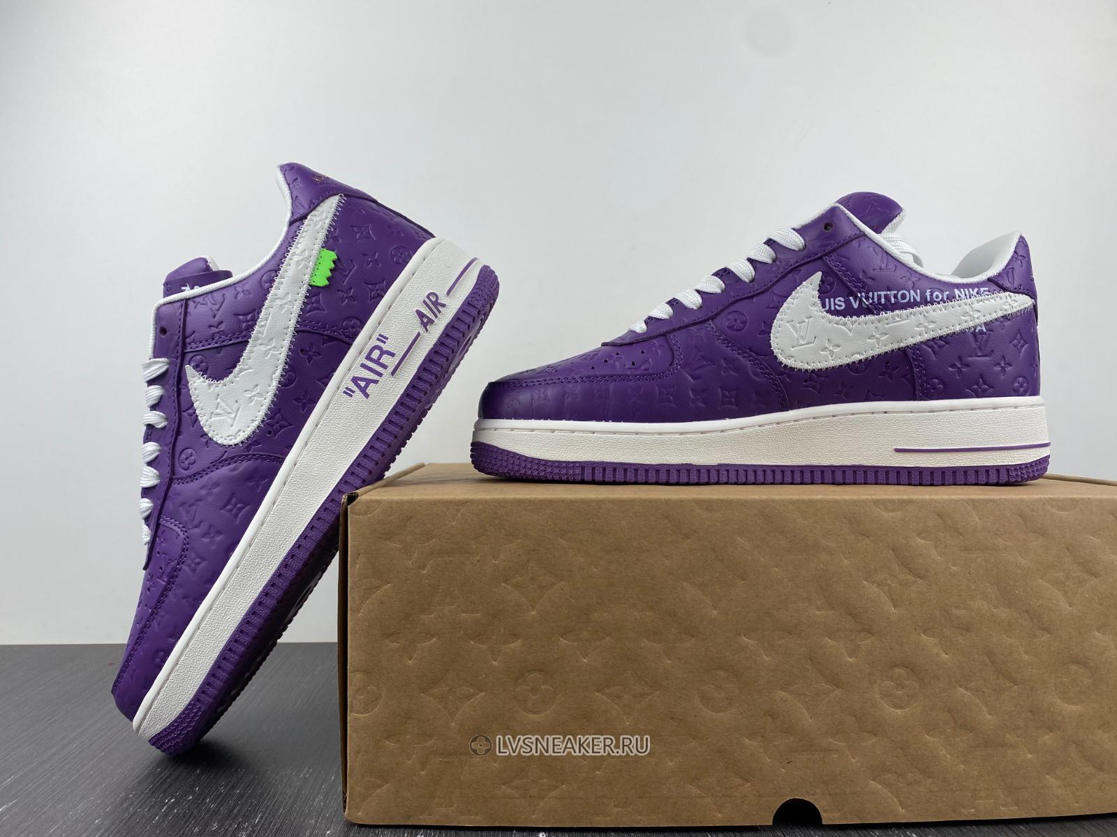 Louis Vuitton LV x Nike Air Force 1 Low "Purple White" Friends & Family 1A9V-PE53 Sneakers