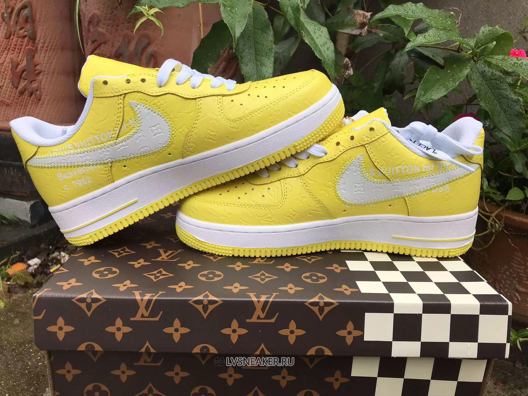 Louis Vuitton LV x Nike Air Force 1 Low "Yellow White" Friends & Family 1A9V-YW54 Sneakers