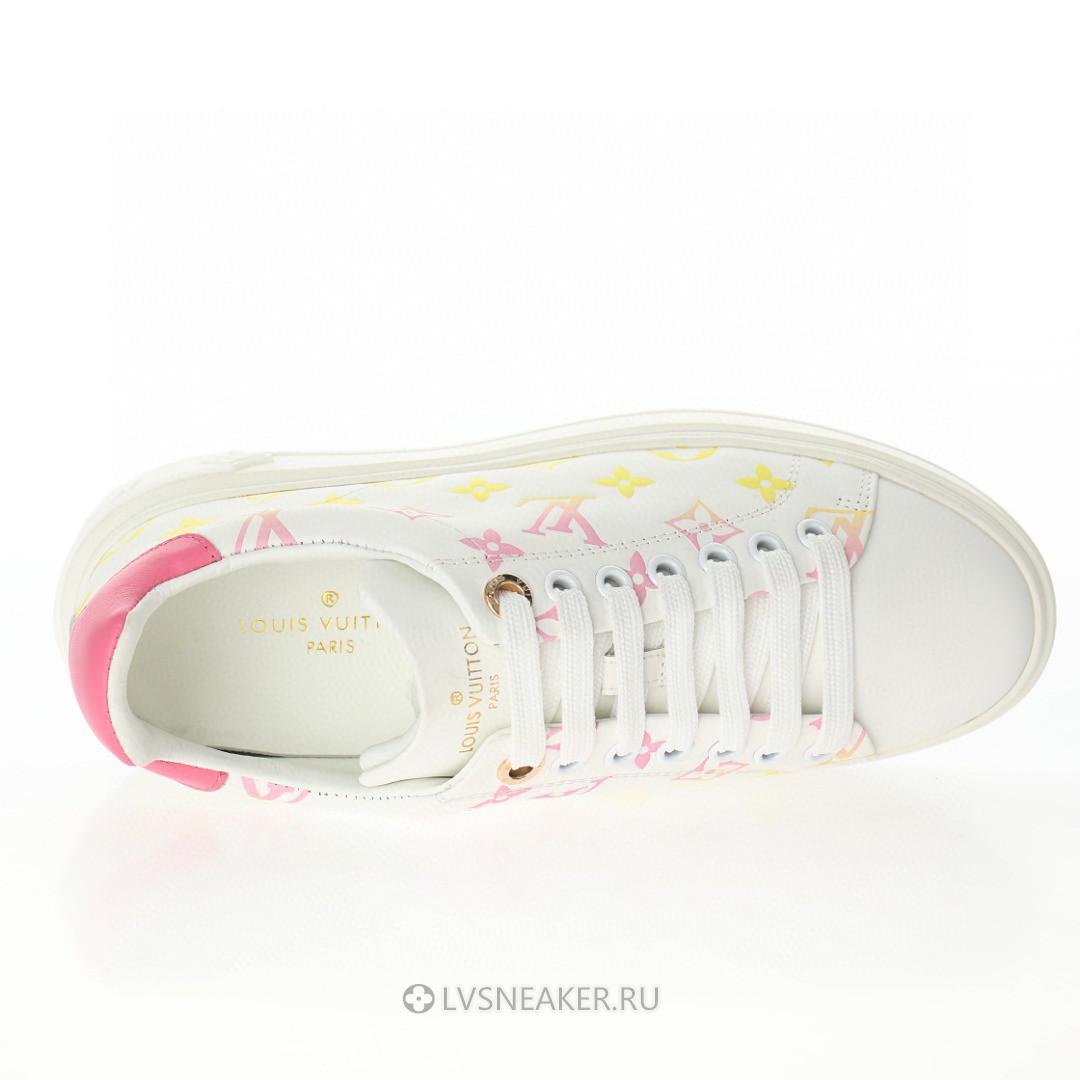 Louis Vuitton LV Time Out "White with Orange Ombre Monogram" 1A8SZG Sneakers