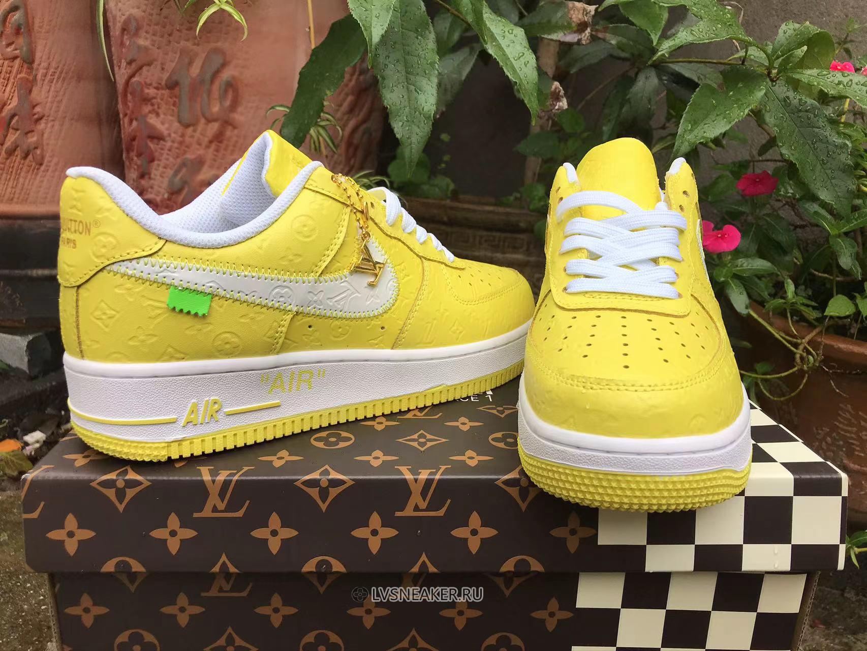 Louis Vuitton LV x Nike Air Force 1 Low "Yellow White" Friends & Family 1A9V-YW54 Sneakers