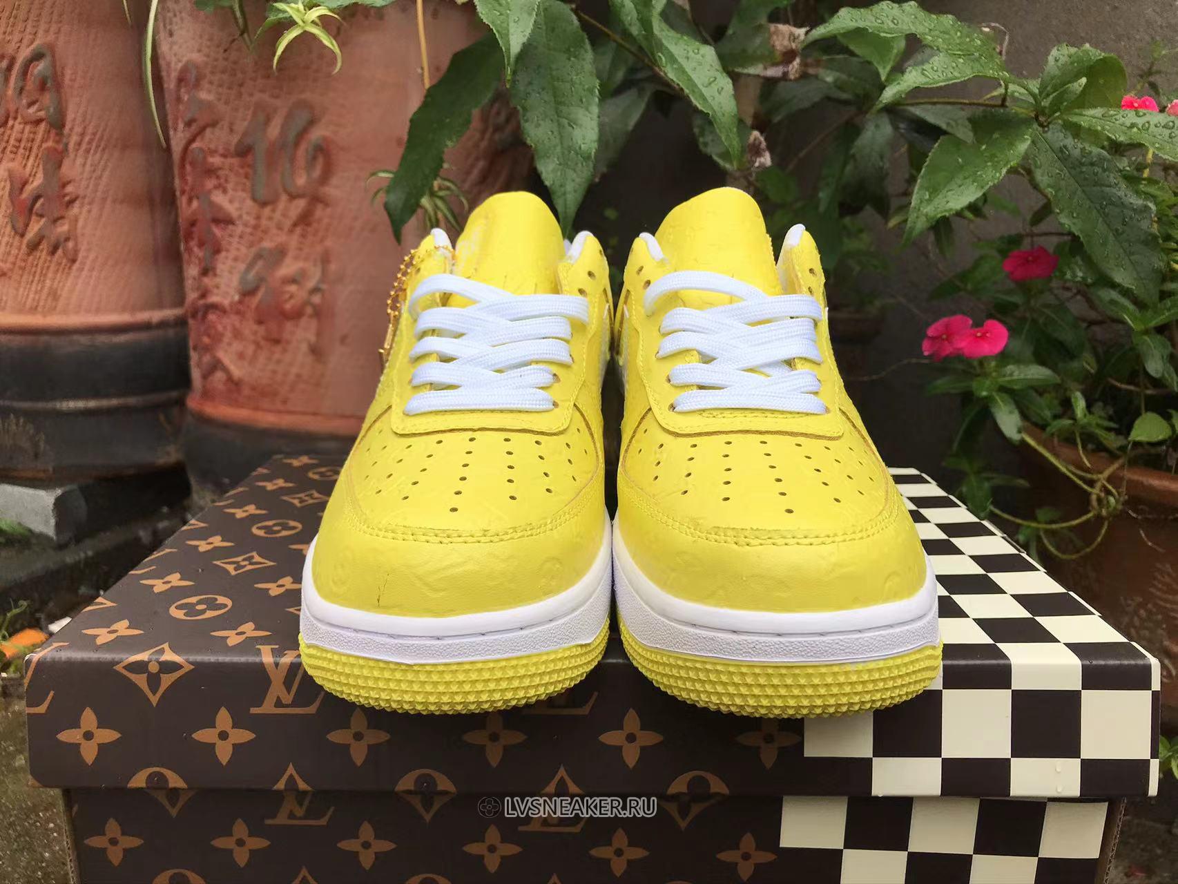 Louis Vuitton LV x Nike Air Force 1 Low "Yellow White" Friends & Family 1A9V-YW54 Sneakers