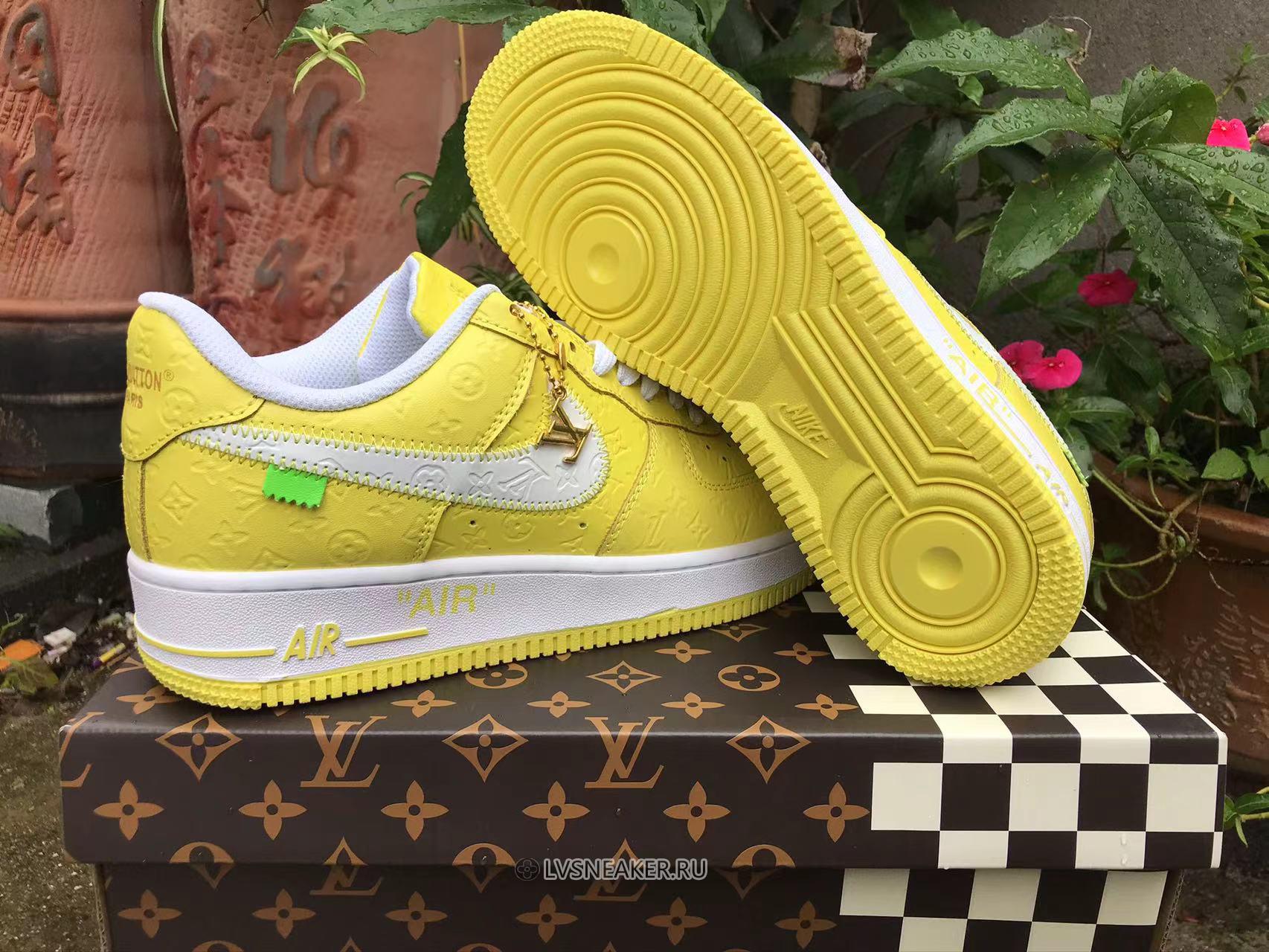 Louis Vuitton LV x Nike Air Force 1 Low "Yellow White" Friends & Family 1A9V-YW54 Sneakers