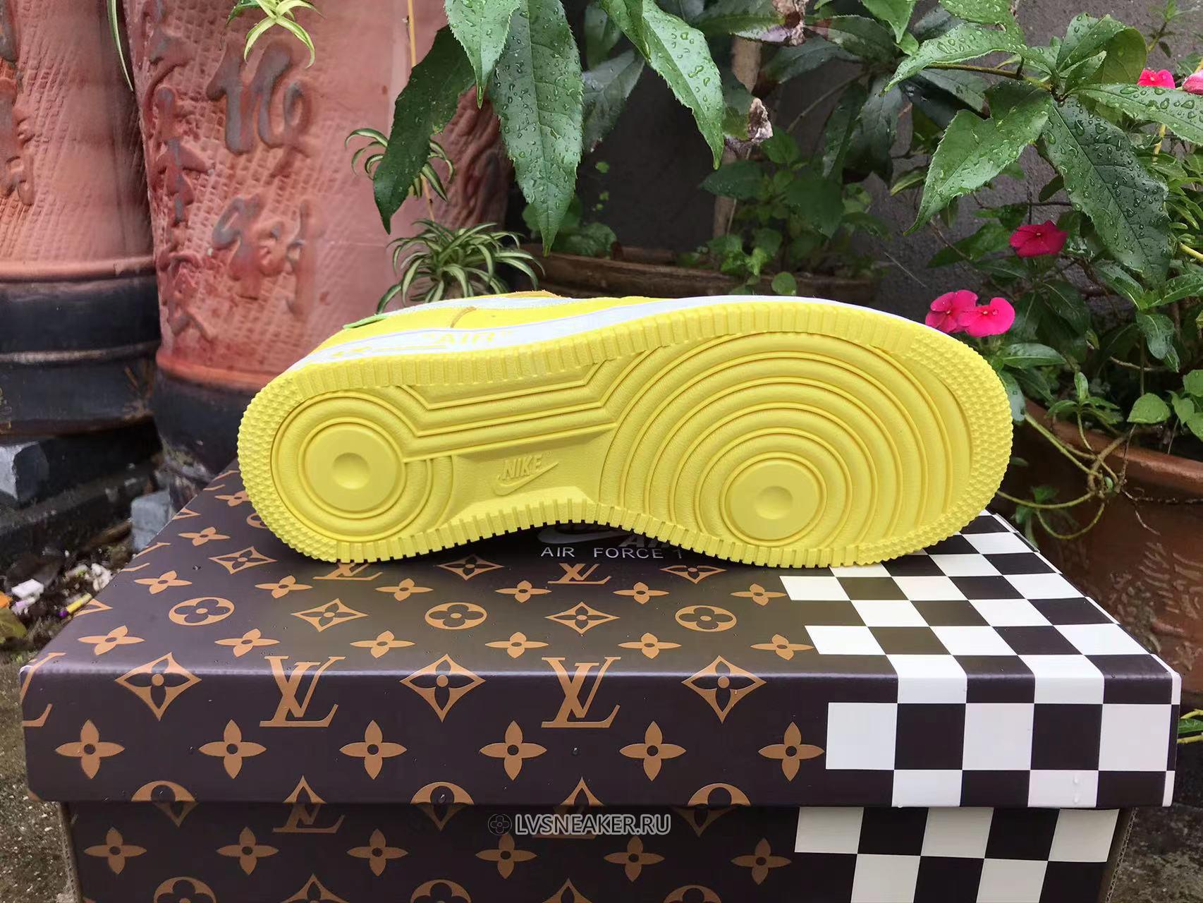 Louis Vuitton LV x Nike Air Force 1 Low "Yellow White" Friends & Family 1A9V-YW54 Sneakers