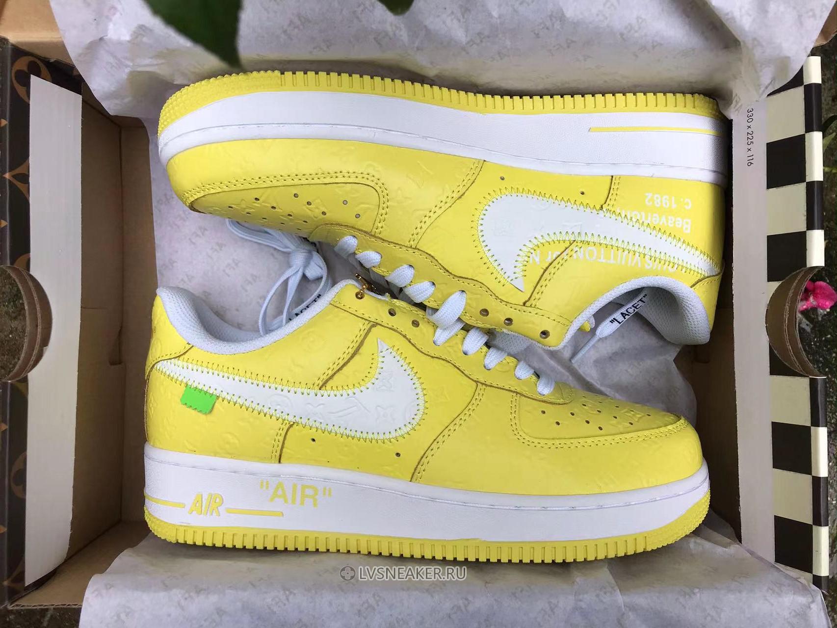 Louis Vuitton LV x Nike Air Force 1 Low "Yellow White" Friends & Family 1A9V-YW54 Sneakers