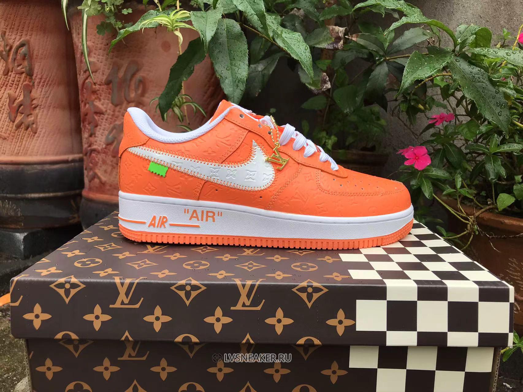 Louis Vuitton LV x Nike Air Force 1 Low "Orange White" Friends & Family 1A9V-OE55 Sneakers