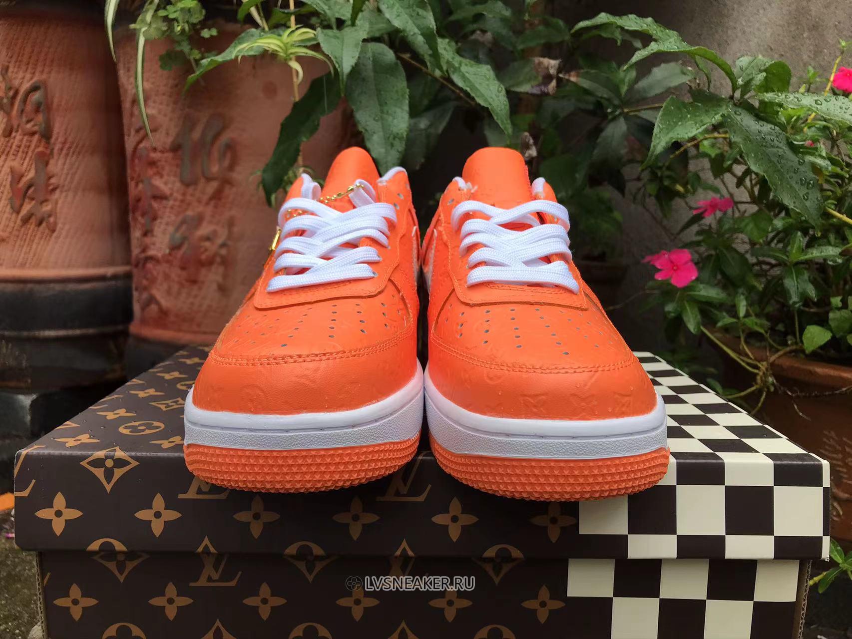 Louis Vuitton LV x Nike Air Force 1 Low "Orange White" Friends & Family 1A9V-OE55 Sneakers