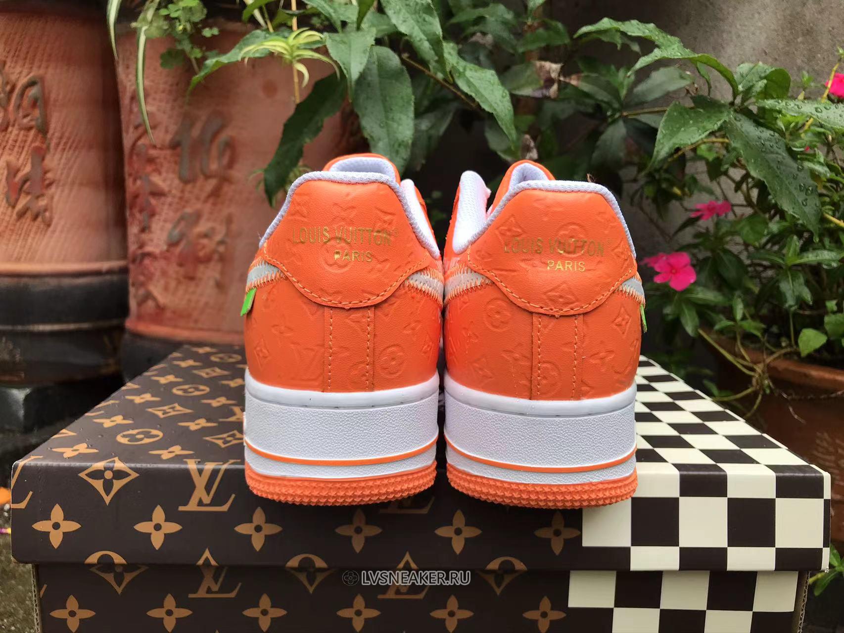 Louis Vuitton LV x Nike Air Force 1 Low "Orange White" Friends & Family 1A9V-OE55 Sneakers