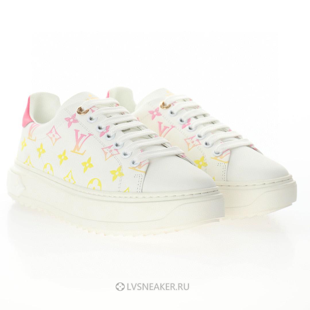 Louis Vuitton LV Time Out "White with Orange Ombre Monogram" 1A8SZG Sneakers