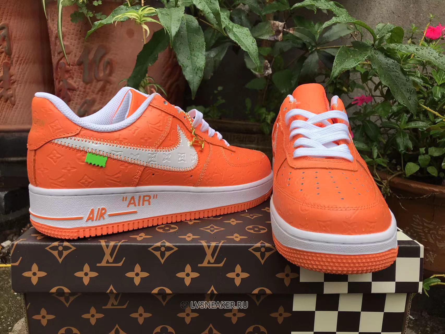 Louis Vuitton LV x Nike Air Force 1 Low "Orange White" Friends & Family 1A9V-OE55 Sneakers