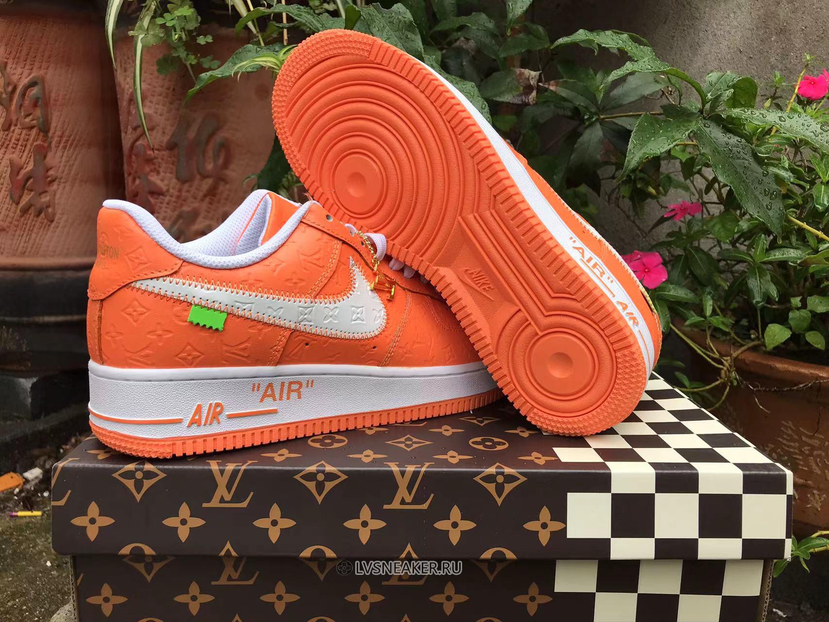 Louis Vuitton LV x Nike Air Force 1 Low "Orange White" Friends & Family 1A9V-OE55 Sneakers