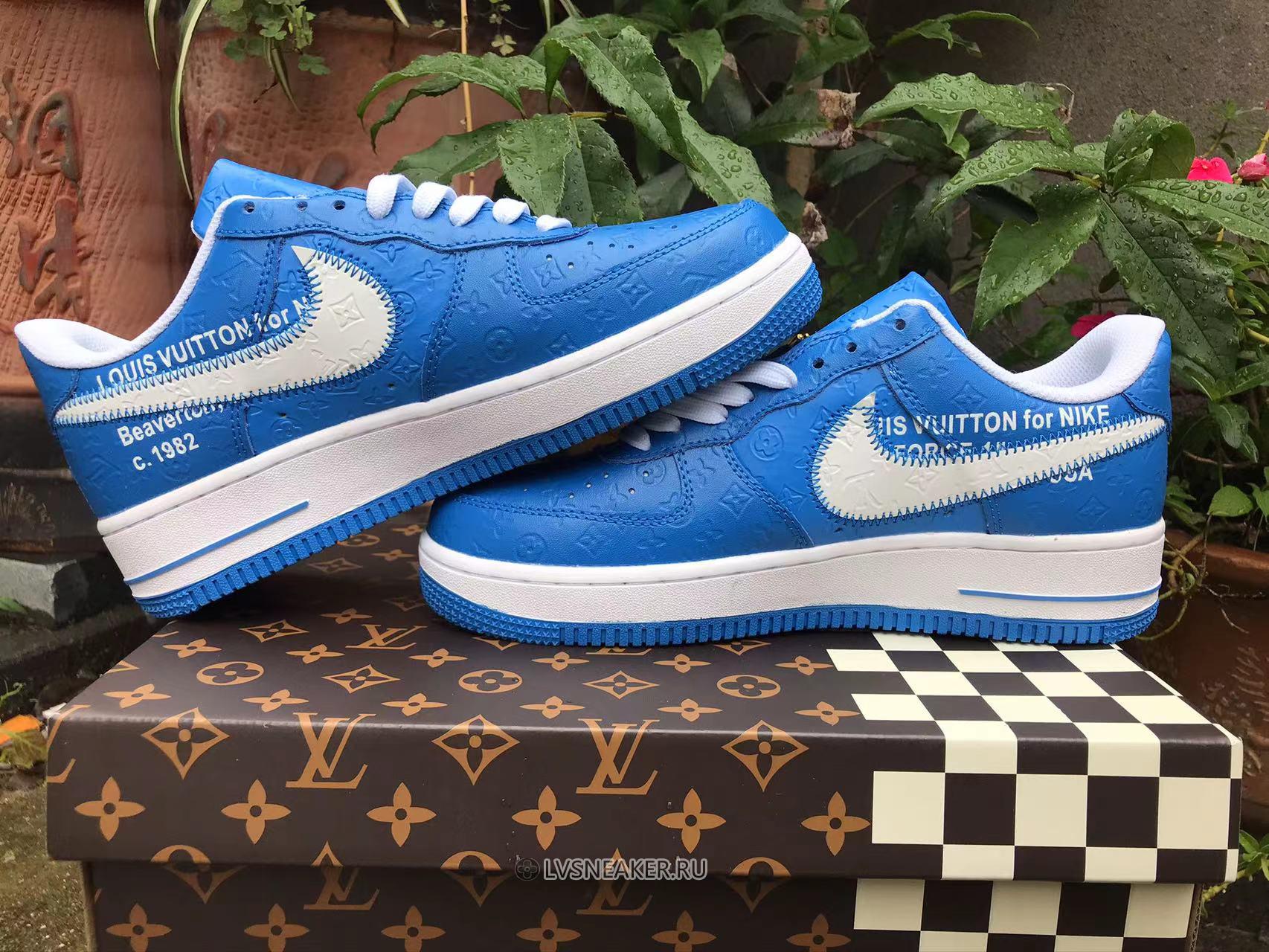 Louis Vuitton LV x Nike Air Force 1 Low "Blue White" Friends & Family 1A9V-BE56 Sneakers