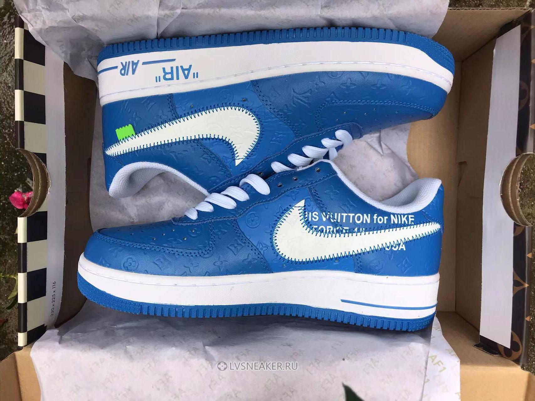 Louis Vuitton LV x Nike Air Force 1 Low "Blue White" Friends & Family 1A9V-BE56 Sneakers