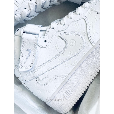 Louis Vuitton LV x Nike Air Force 1 Mid "Triple White" 1A9V90 Sneakers