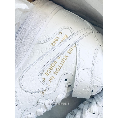 Louis Vuitton LV x Nike Air Force 1 Mid "Triple White" 1A9V90 Sneakers