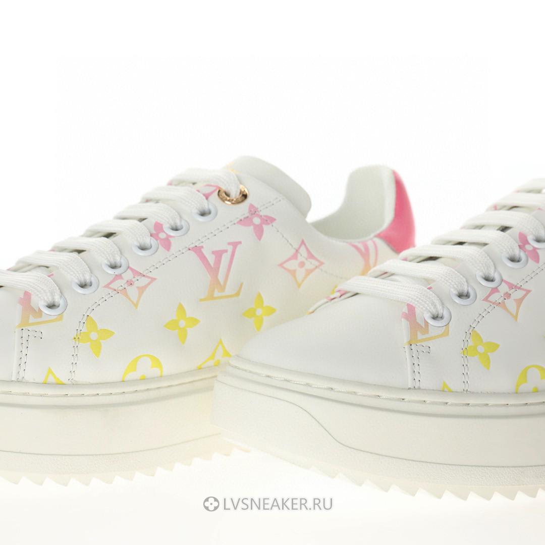 Louis Vuitton LV Time Out "White with Orange Ombre Monogram" 1A8SZG Sneakers