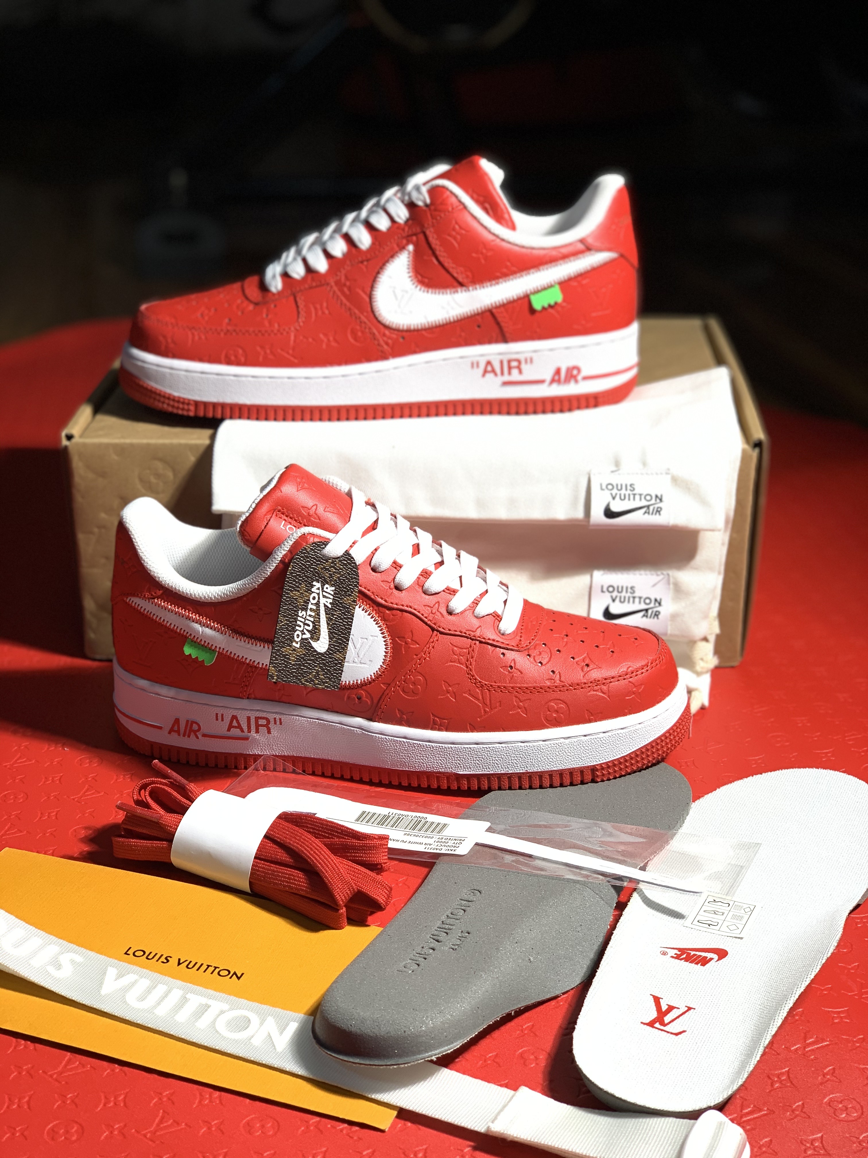 Louis Vuitton LV x Nike Air Force 1 Low "Red" Friends & Family MS1211-RED Sneakers
