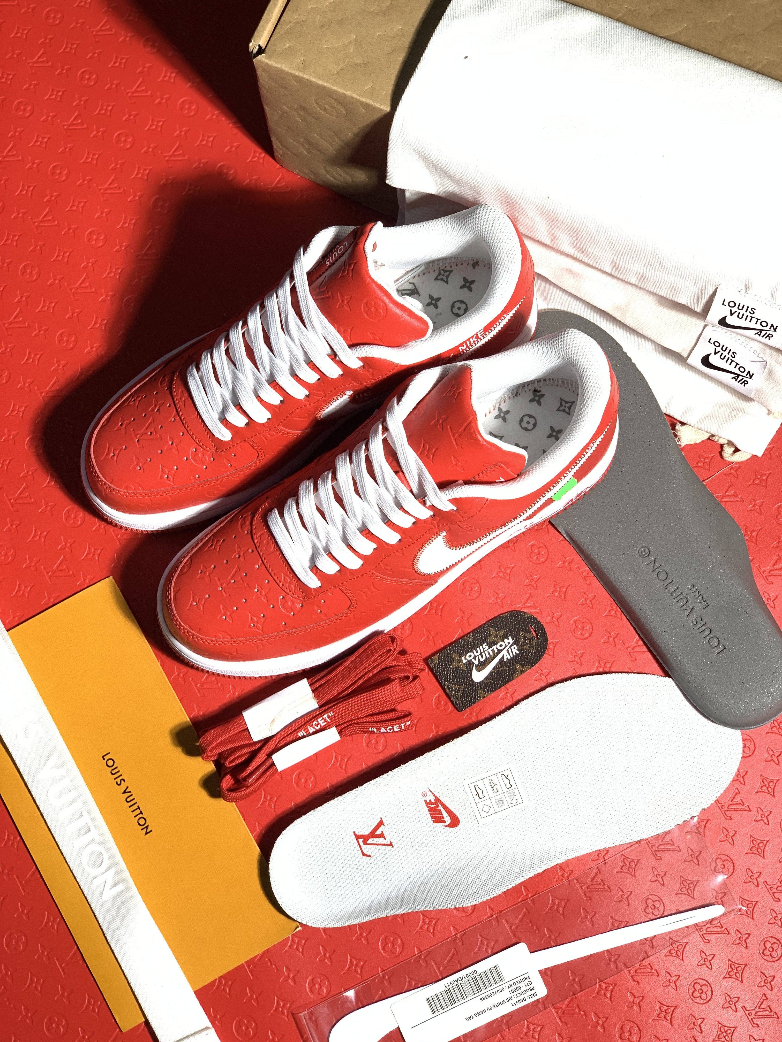 Louis Vuitton LV x Nike Air Force 1 Low "Red" Friends & Family MS1211-RED Sneakers