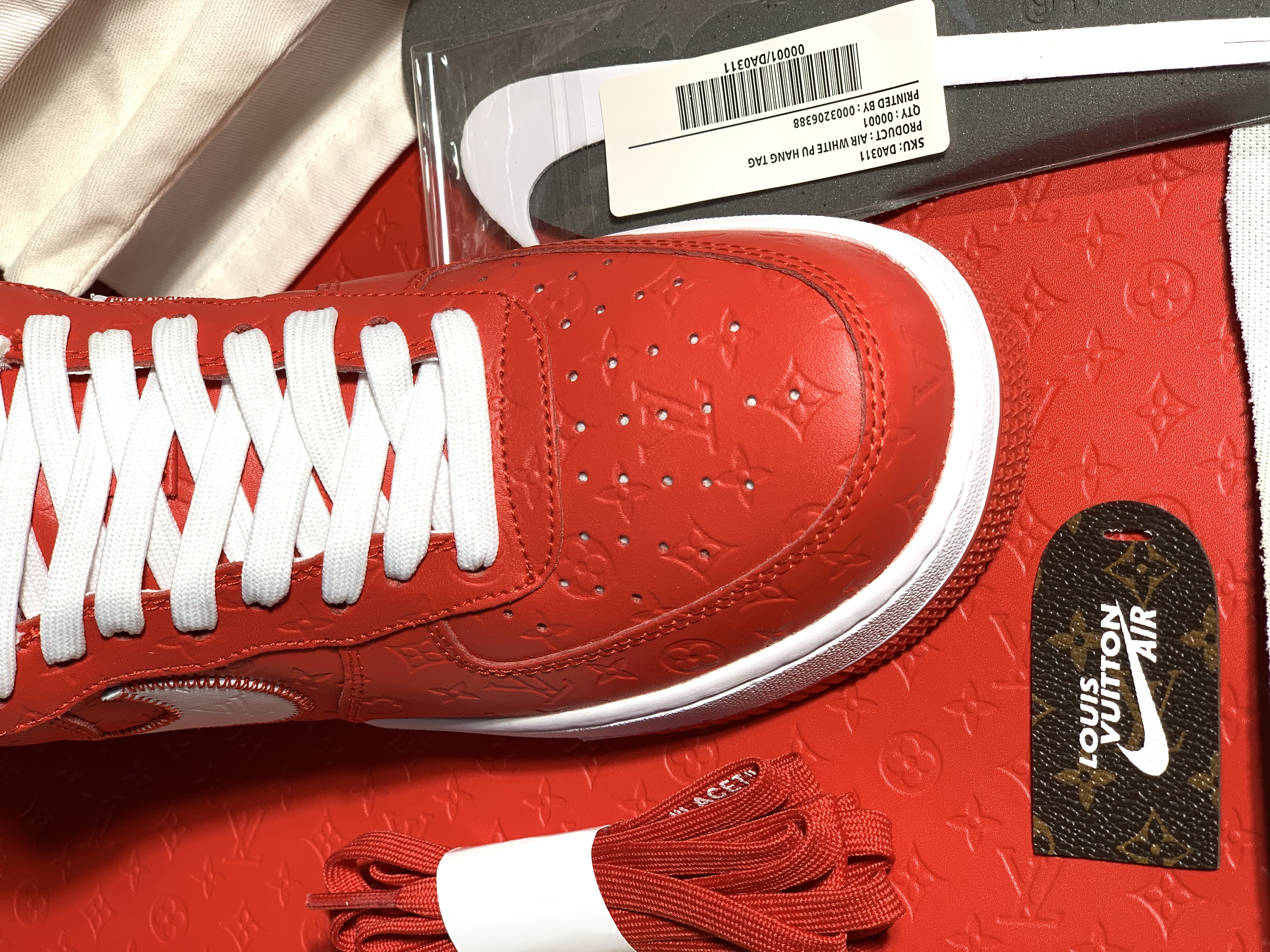 Louis Vuitton LV x Nike Air Force 1 Low "Red" Friends & Family MS1211-RED Sneakers