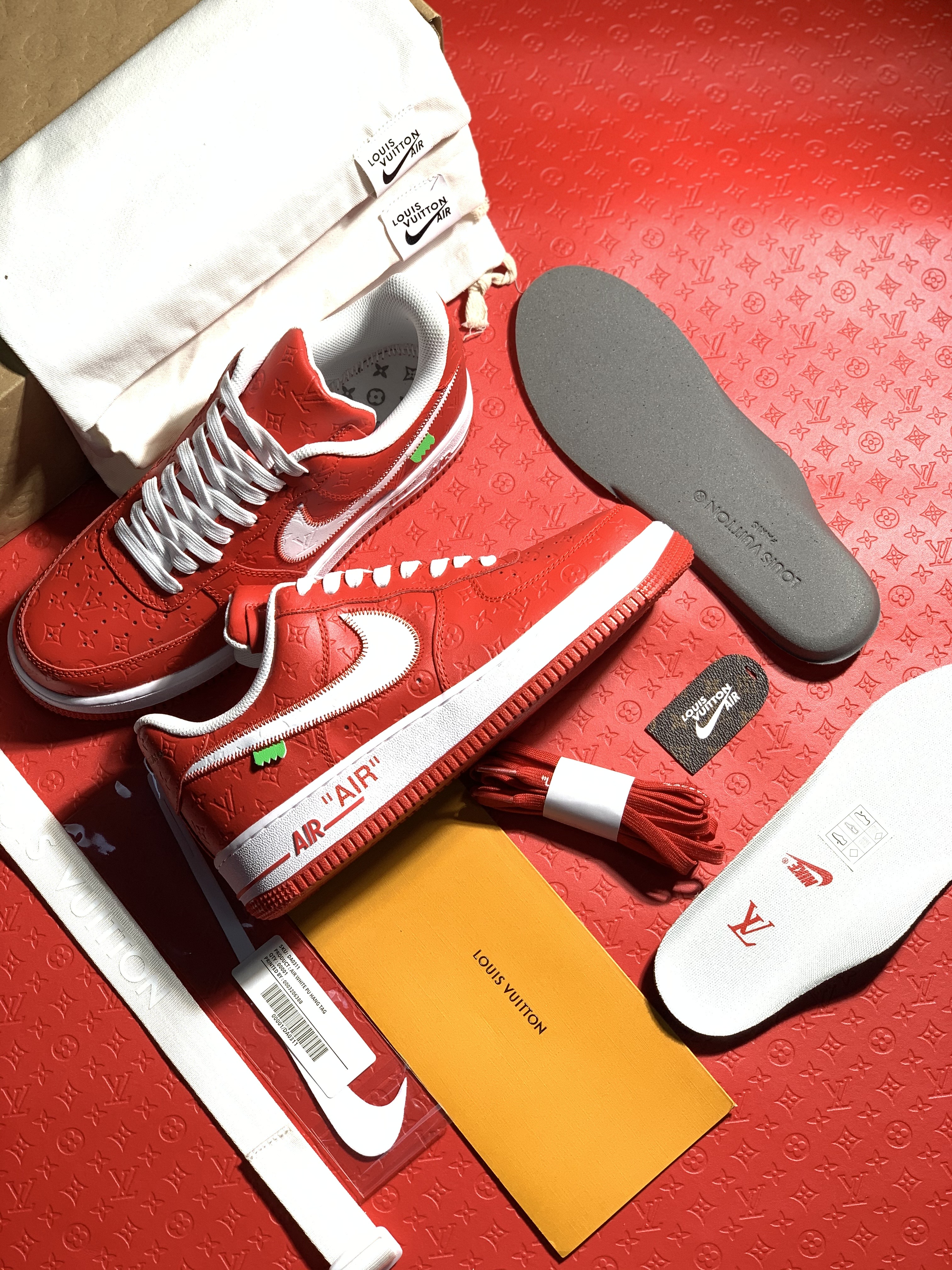 Louis Vuitton LV x Nike Air Force 1 Low "Red" Friends & Family MS1211-RED Sneakers