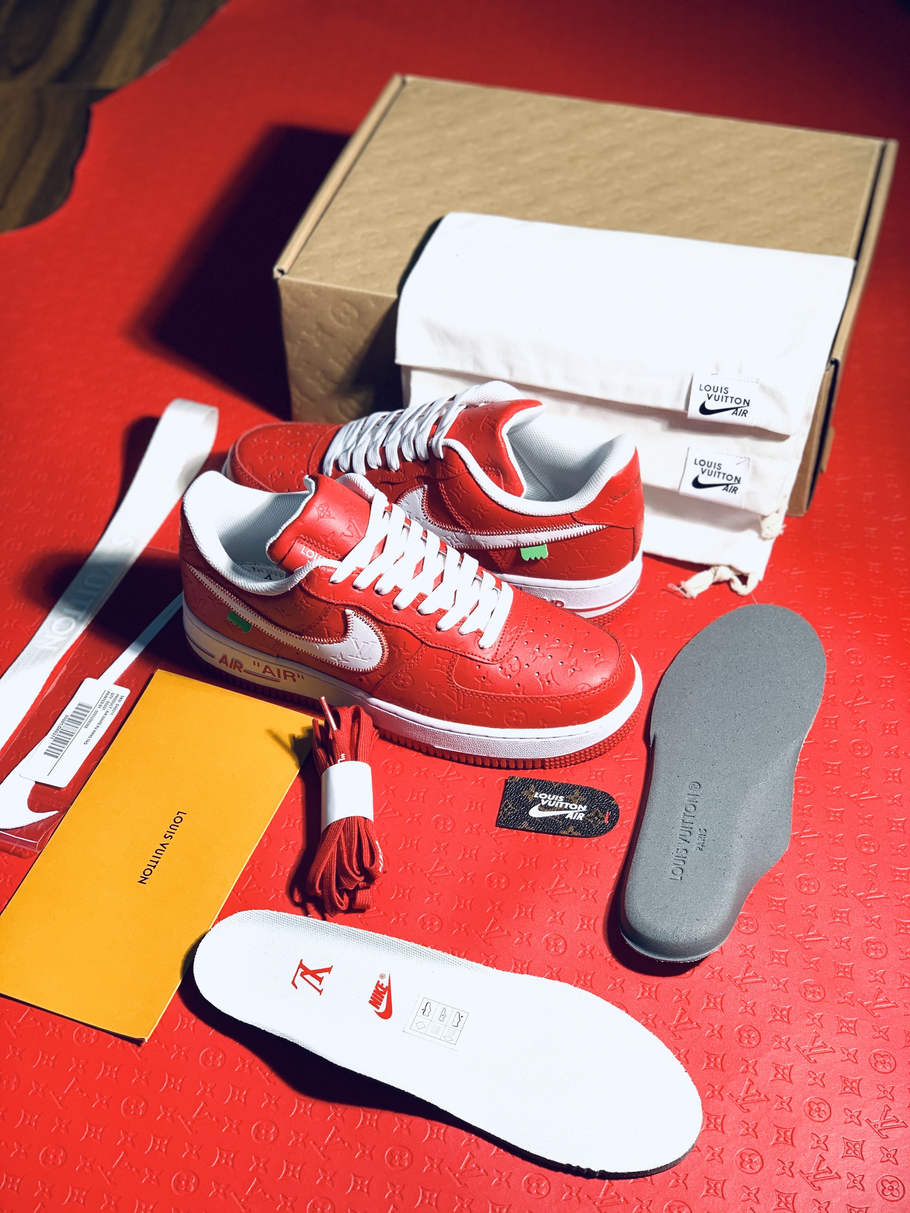Louis Vuitton LV x Nike Air Force 1 Low "Red" Friends & Family MS1211-RED Sneakers