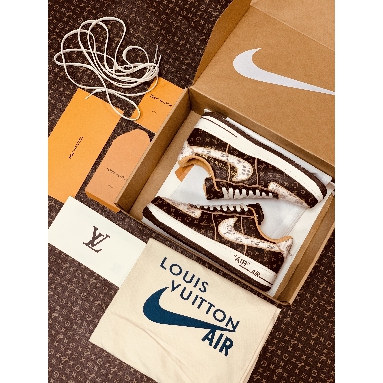 Louis Vuitton x Nike Air Force 1 Low "Monogram Damier" Pilot Case LV-x-AF1-MONOGRAM-DAMIER Sneakers