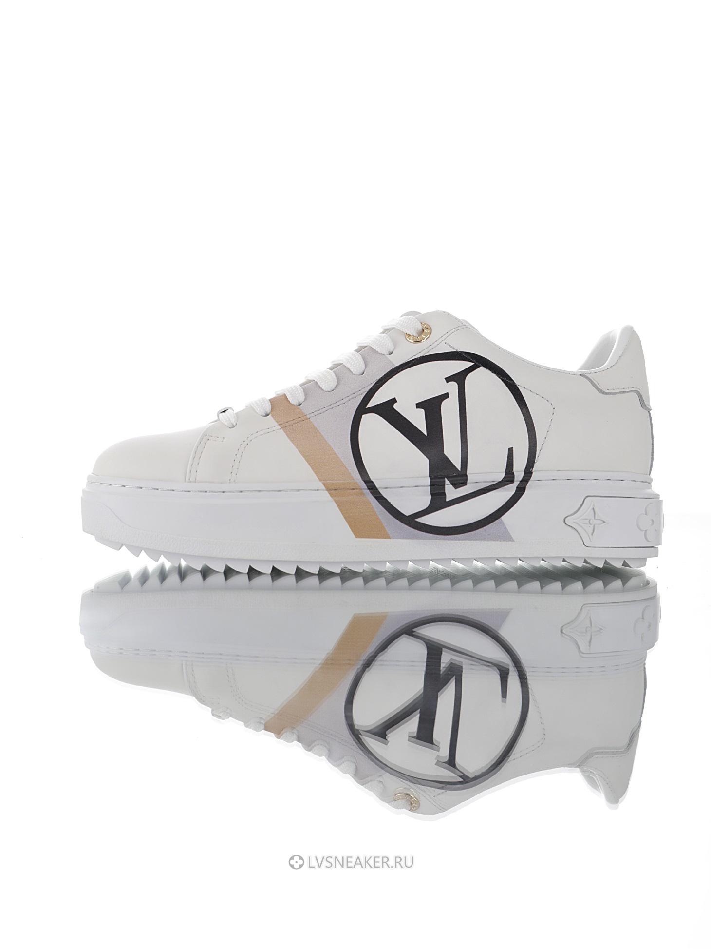 Louis Vuitton LV Time Out "White Black Leather Logo" 1A64RQ Sneakers