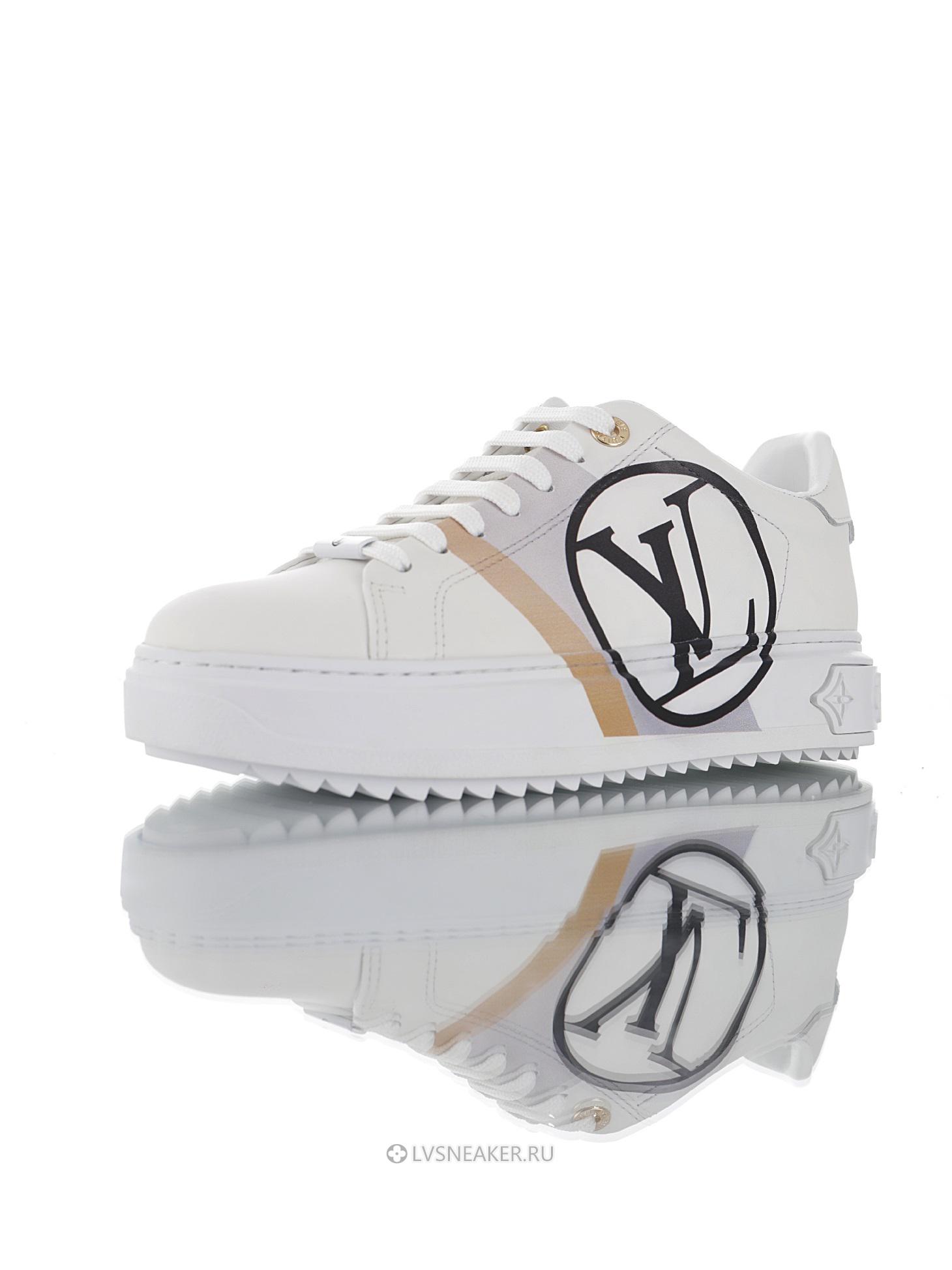 Louis Vuitton LV Time Out "White Black Leather Logo" 1A64RQ Sneakers