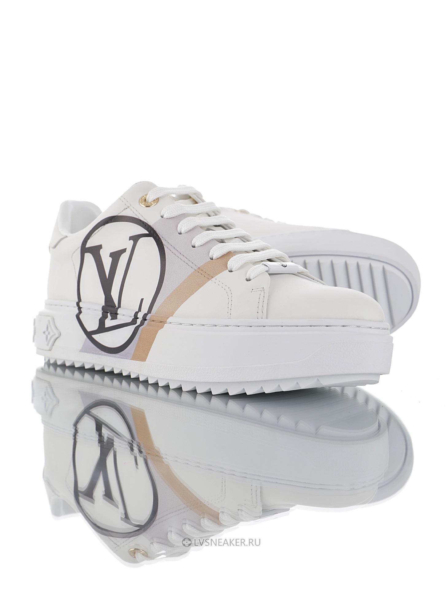 Louis Vuitton LV Time Out "White Black Leather Logo" 1A64RQ Sneakers
