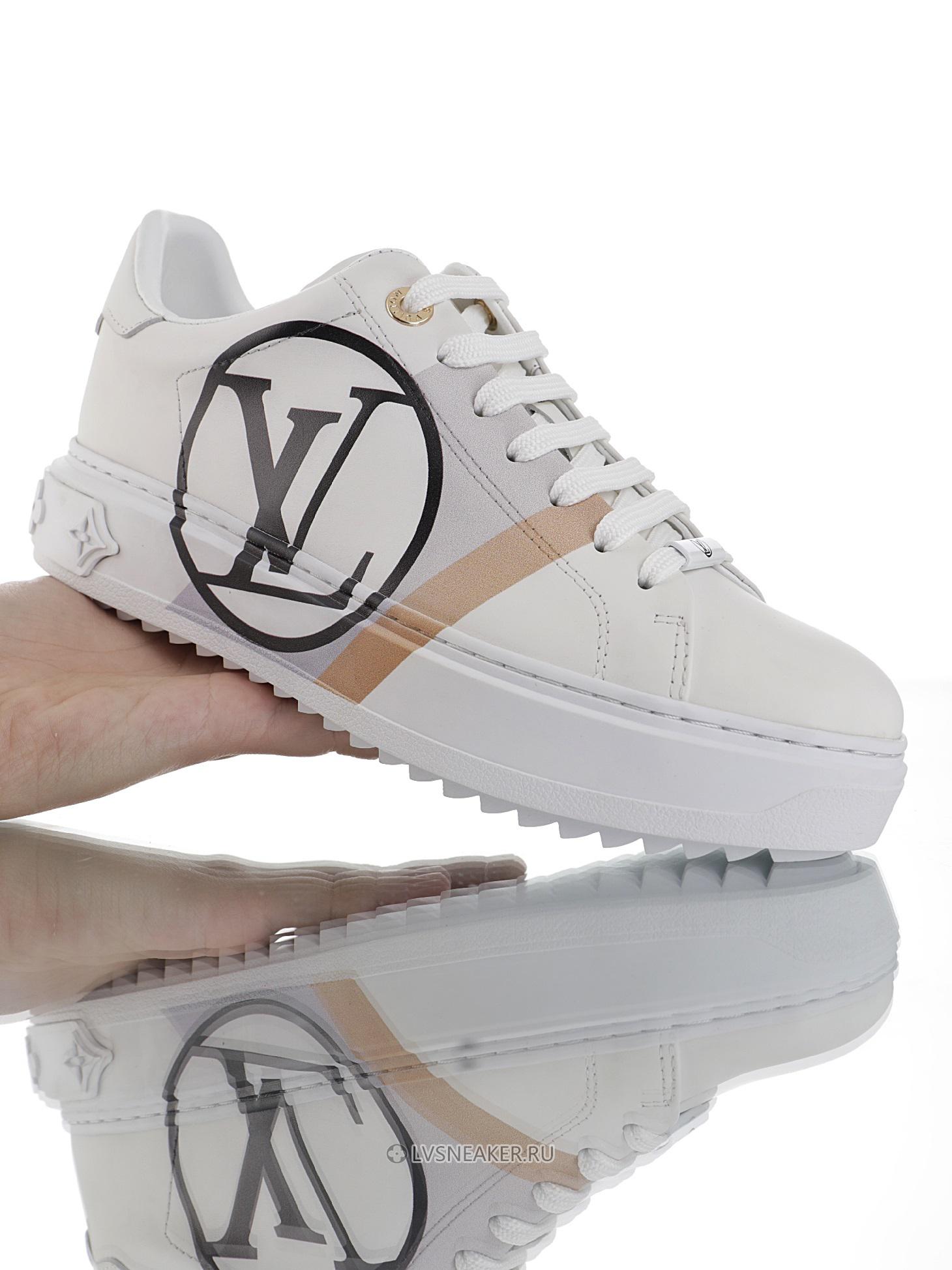 Louis Vuitton LV Time Out "White Black Leather Logo" 1A64RQ Sneakers