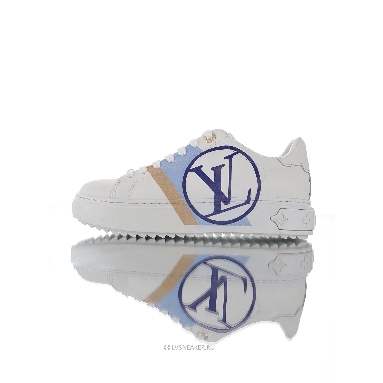 Louis Vuitton LV Time Out "White Blue Leather Logo" 1A64QK Sneakers