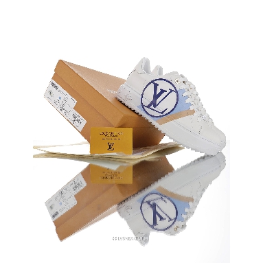 Louis Vuitton LV Time Out "White Blue Leather Logo" 1A64QK Sneakers