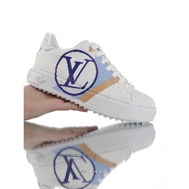 Louis Vuitton LV Time Out "White Blue Leather Logo" 1A64QK Sneakers