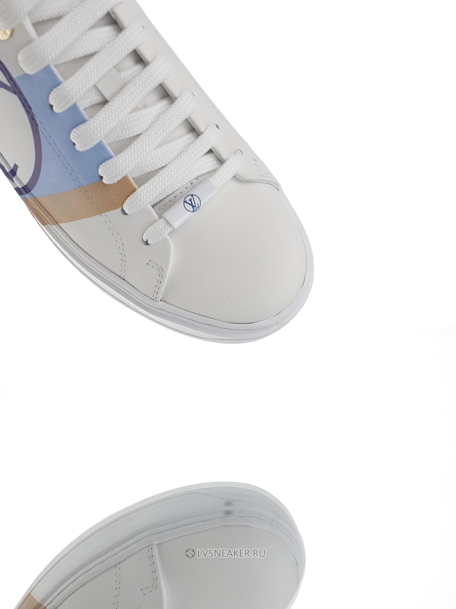 Louis Vuitton LV Time Out "White Blue Leather Logo" 1A64QK Sneakers