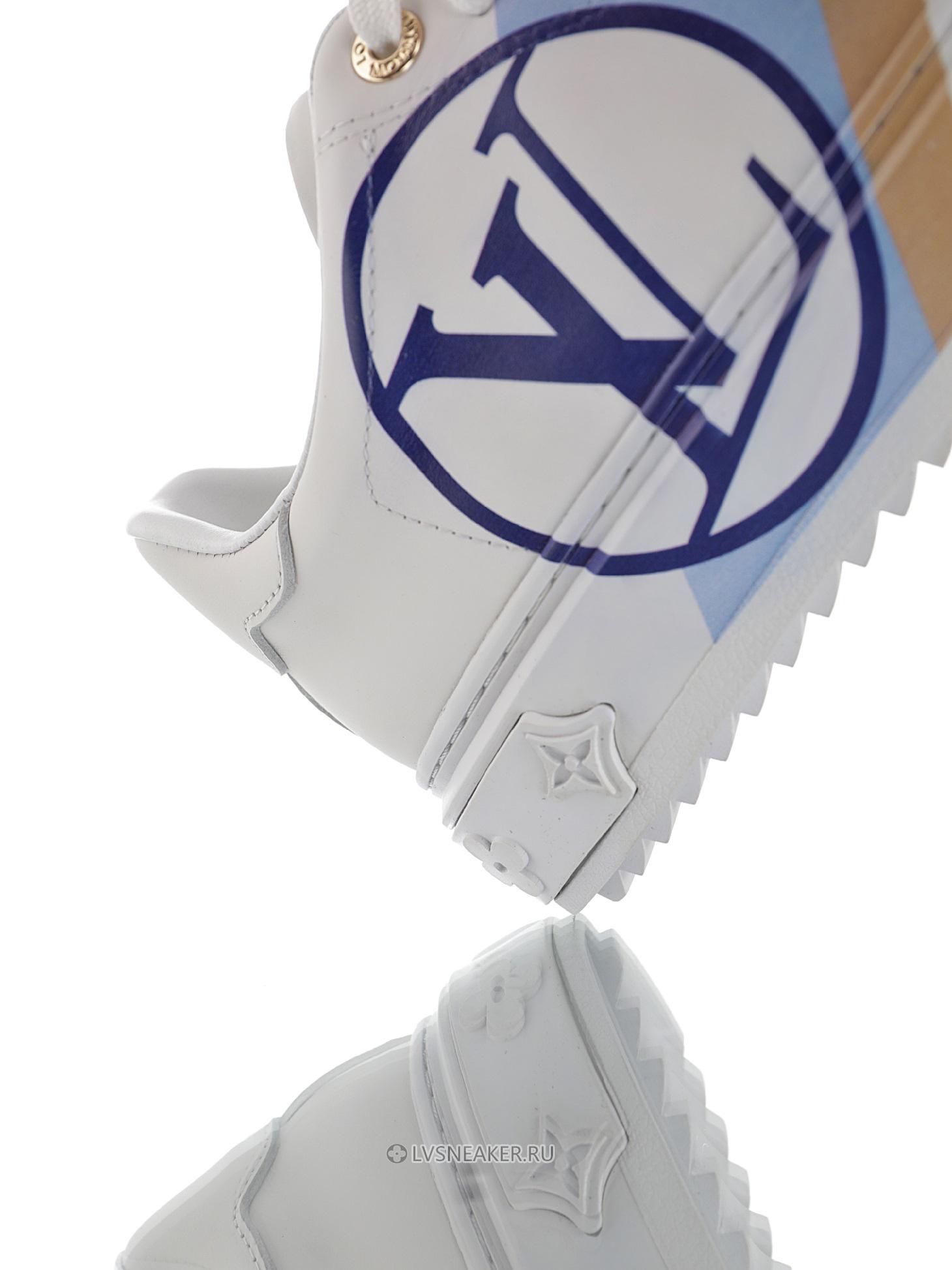 Louis Vuitton LV Time Out "White Blue Leather Logo" 1A64QK Sneakers