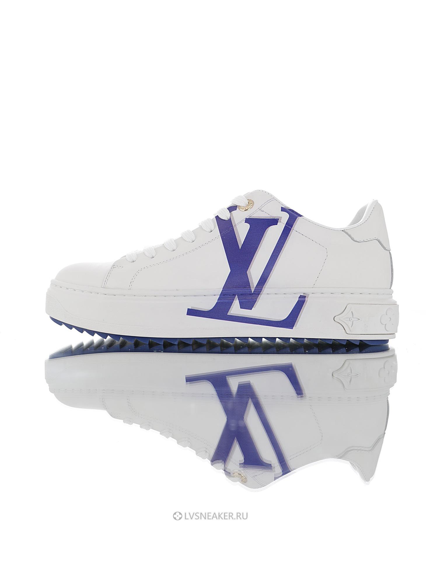 Louis Vuitton LV Time Out "White Blue Monogram" 1A4VVO-2 Sneakers