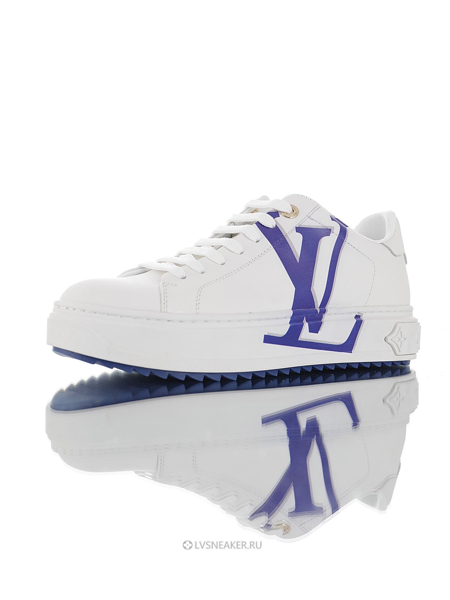 Louis Vuitton LV Time Out "White Blue Monogram" 1A4VVO-2 Sneakers